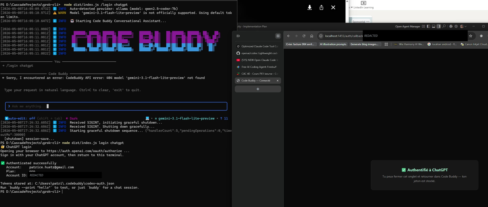 ChatGPT OAuth login flow