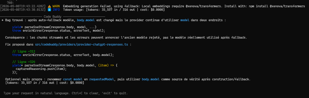 Self-audit bug found