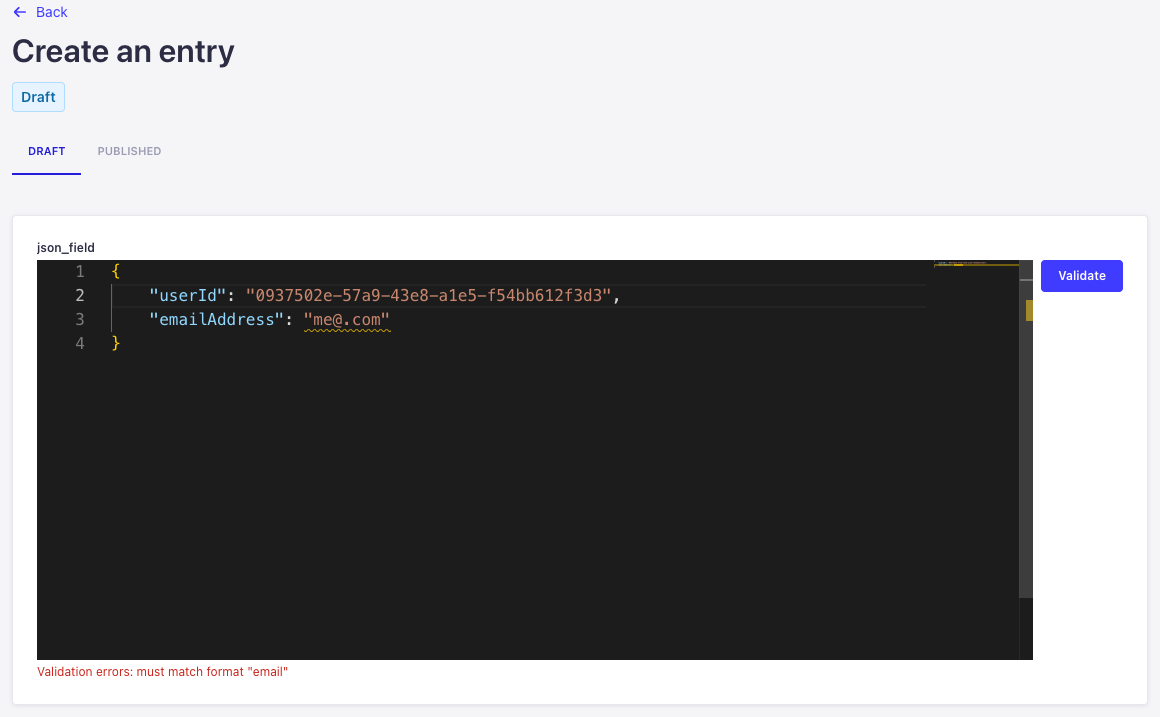 Validation error display in monaco editor