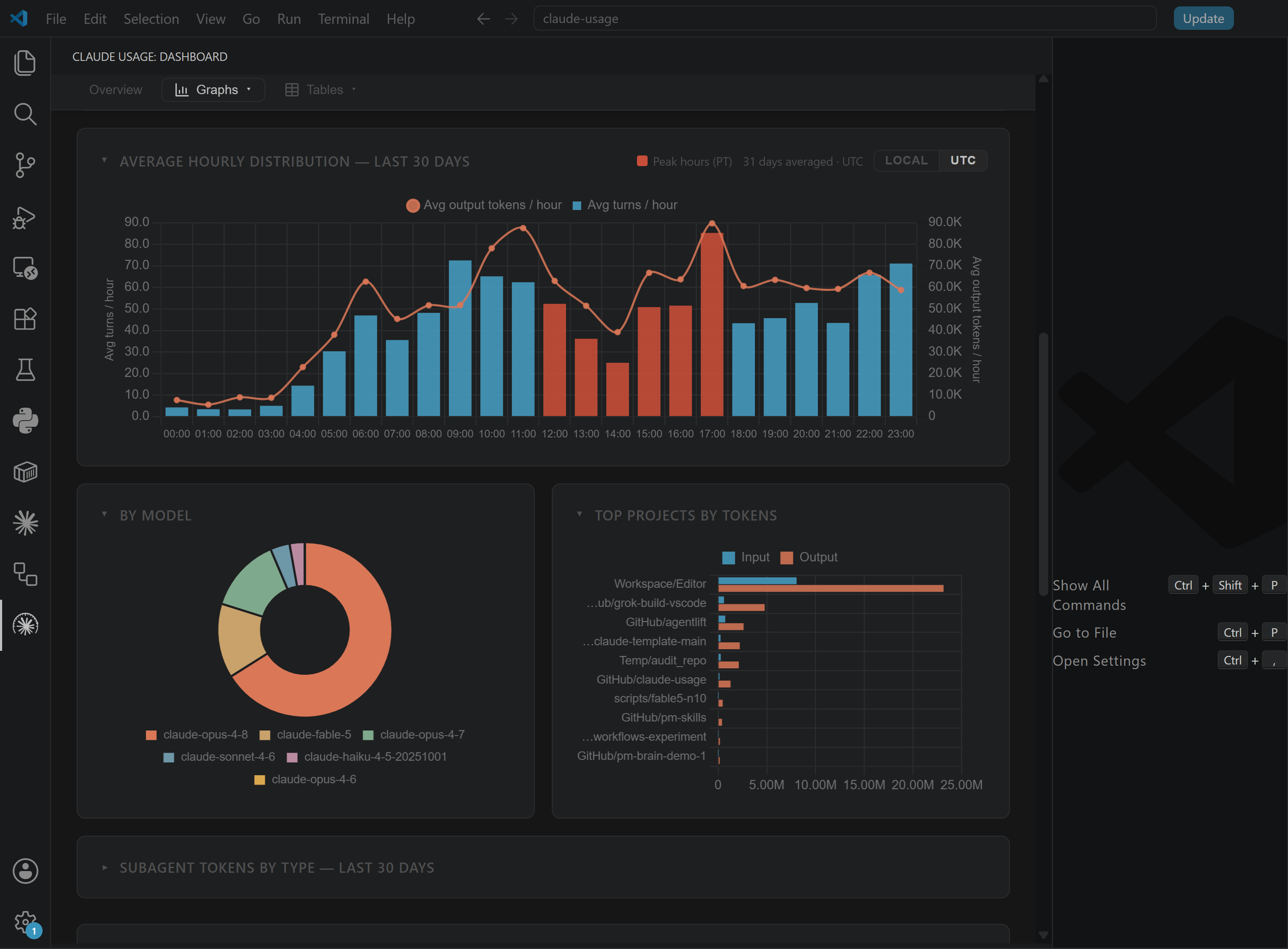VS Code extension — daily usage