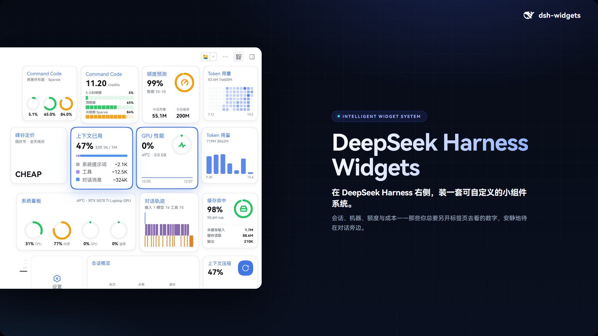 DeepSeek-Harness Widgets 预览