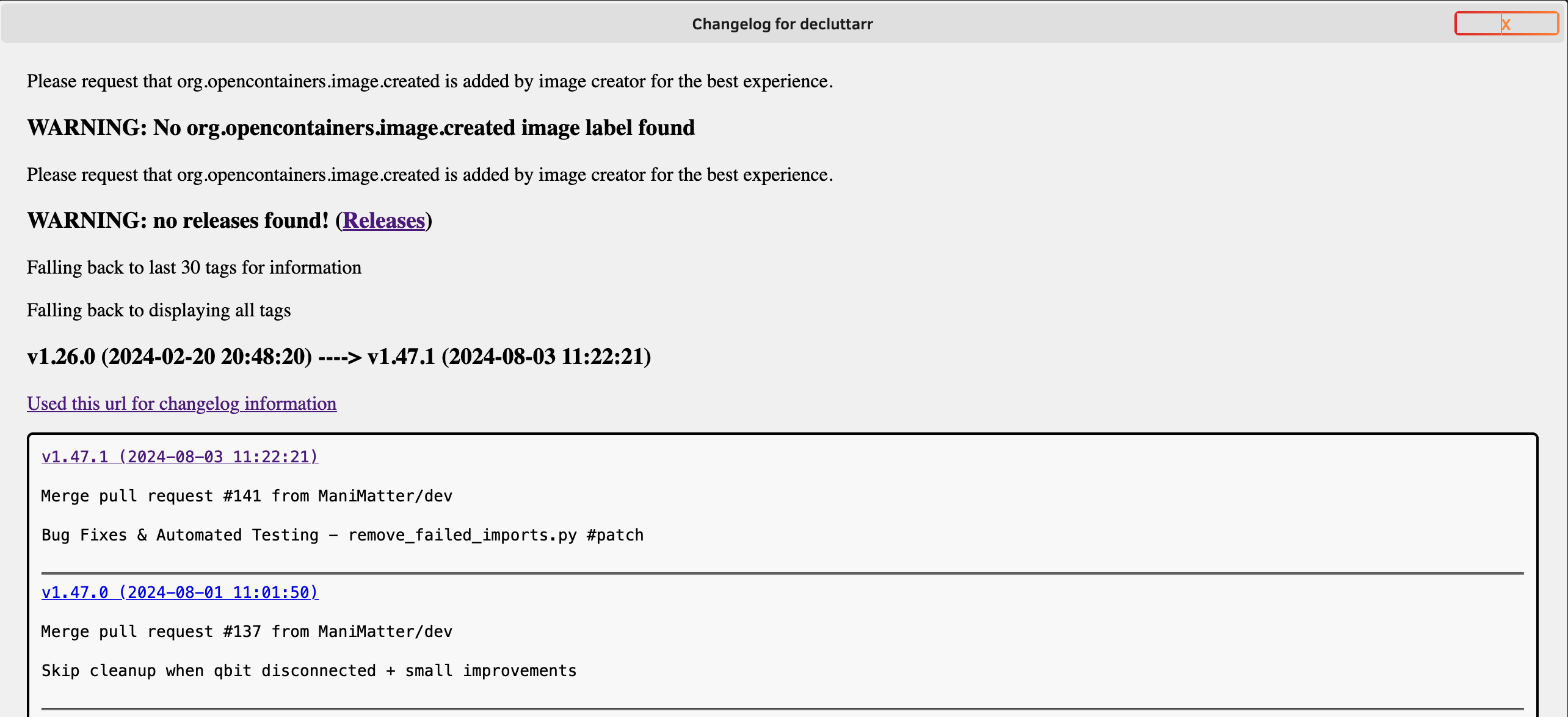 No Releases, fallback to using tags