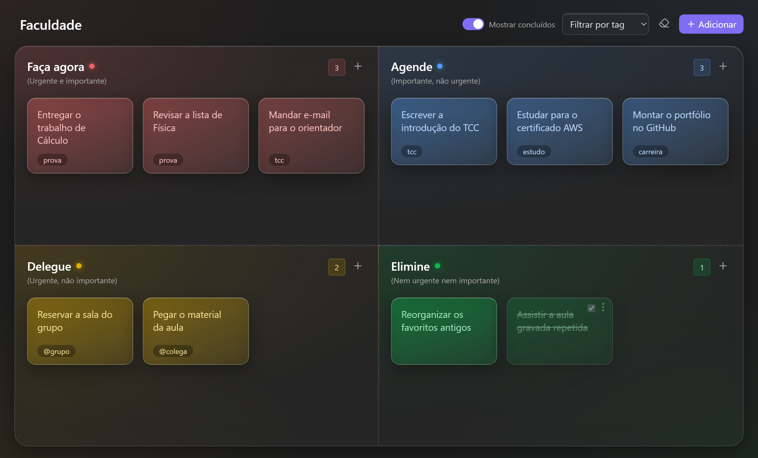 Interface em português