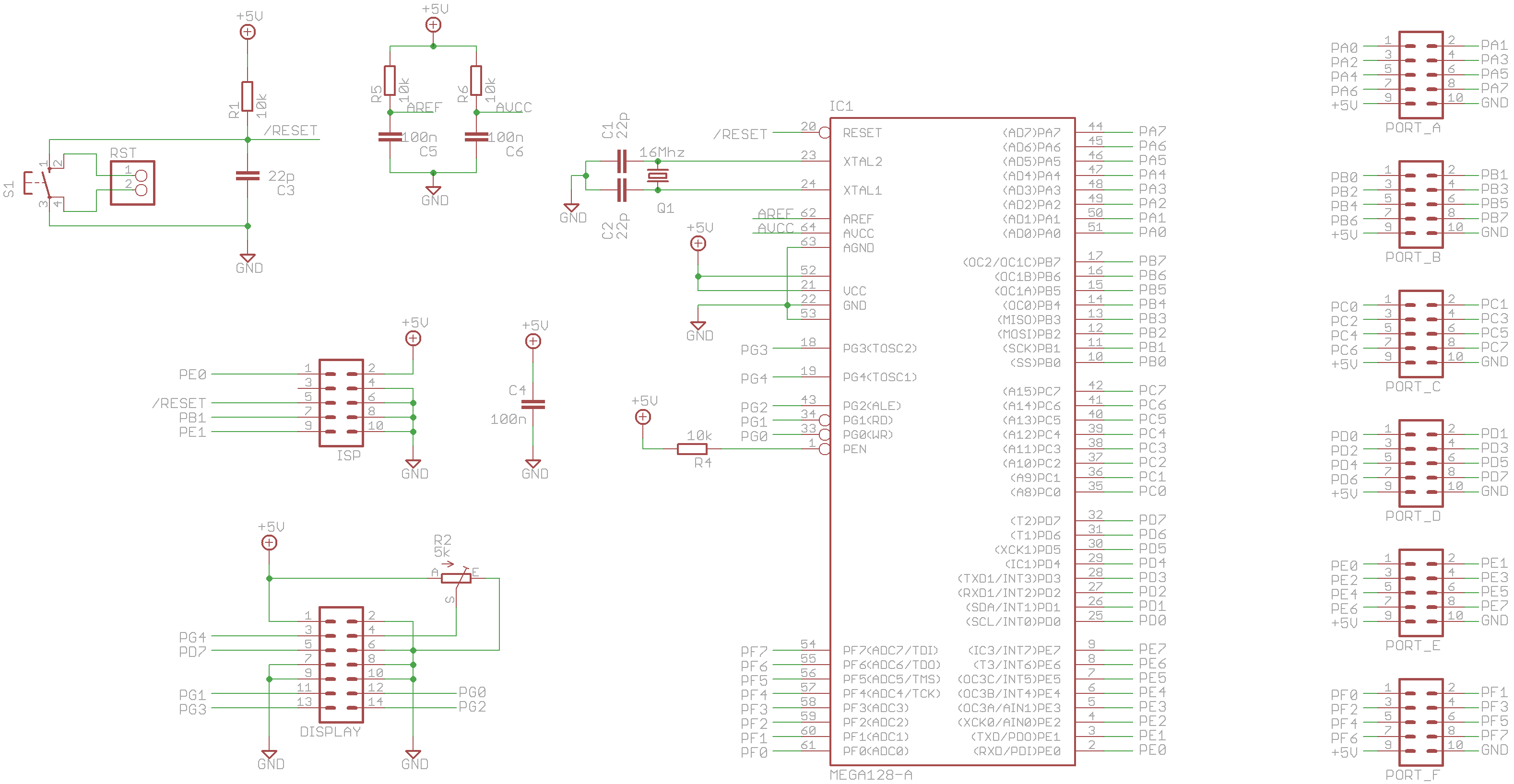 ATmega base schematic