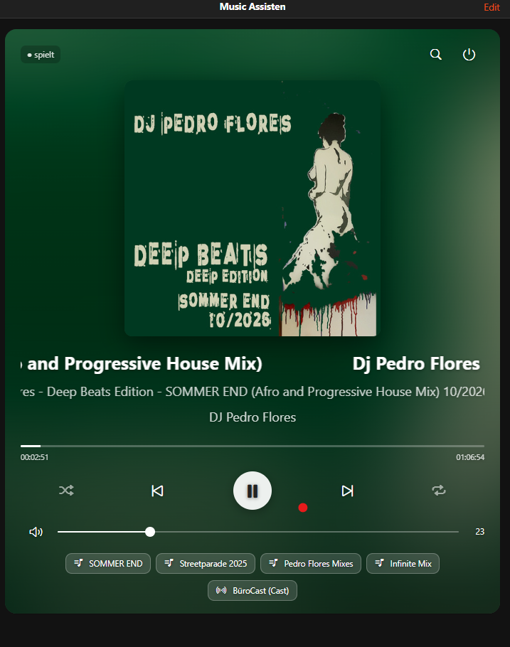 Now-playing widget