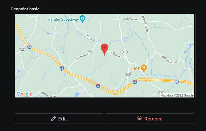 Google maps input