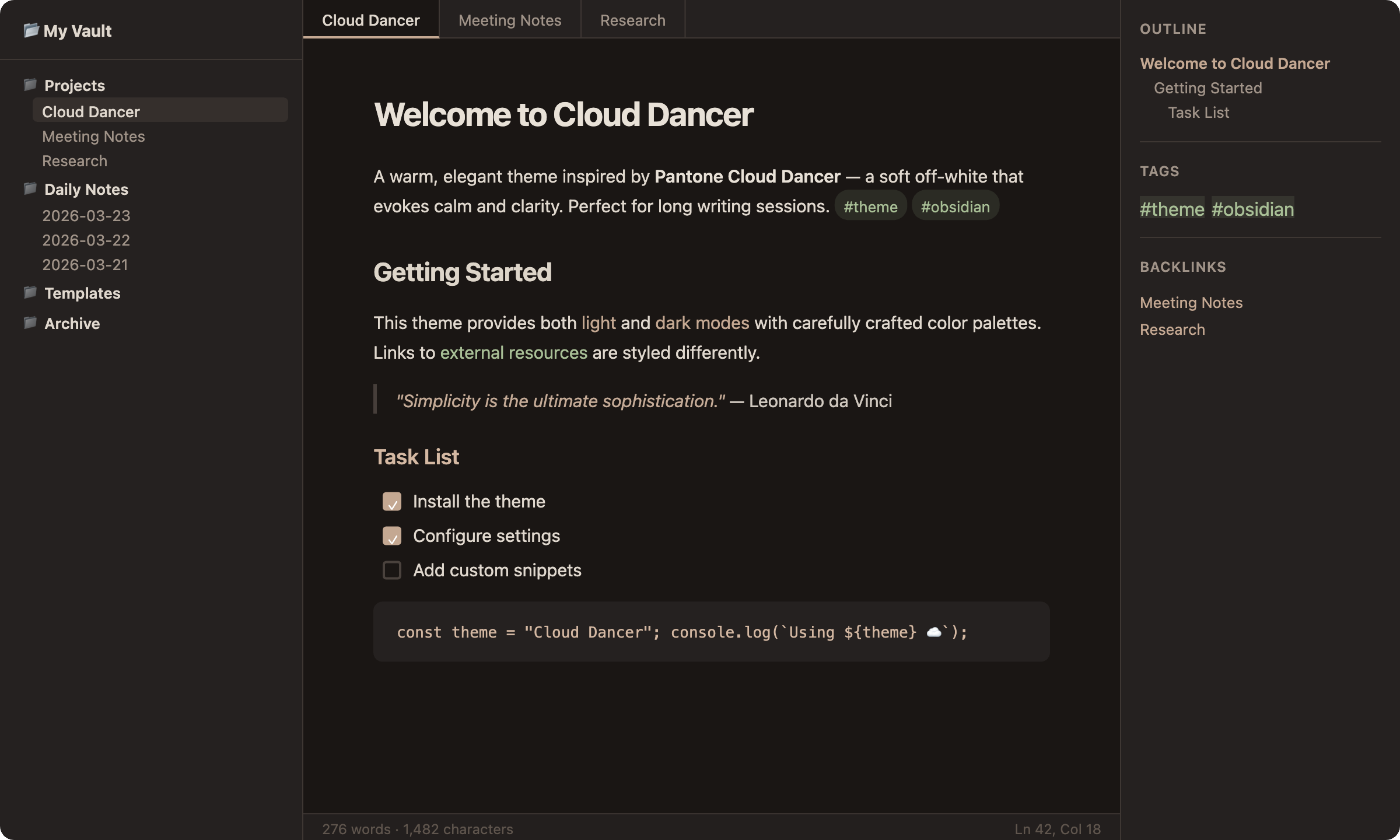 Dark Mode