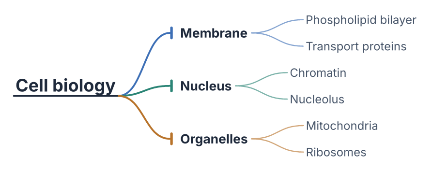 The same tree in the outline style, with no boxes around any node