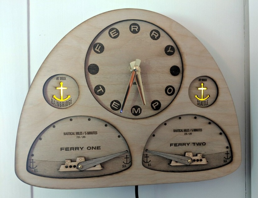 The Kitty v1 ferry tracker clock hardware revision