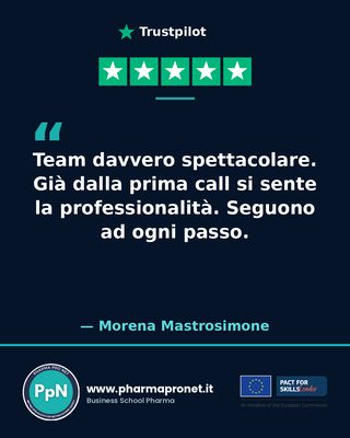 Recensione Trustpilot studente Pharma Pro Net