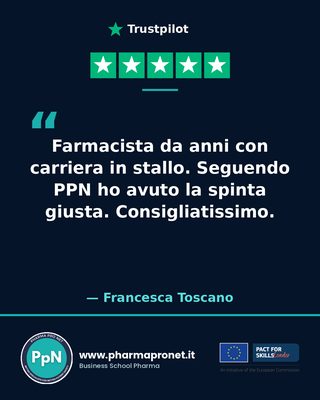 Recensione Trustpilot studente Pharma Pro Net