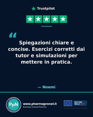 Recensione Trustpilot studente Pharma Pro Net