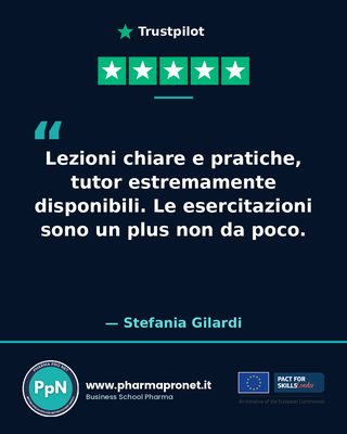 Recensione Trustpilot studente Pharma Pro Net