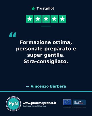 Recensione Trustpilot studente Pharma Pro Net