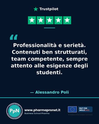 Recensione Trustpilot studente Pharma Pro Net