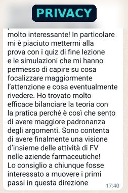 Chat studente Pharma Pro Net (dati oscurati)