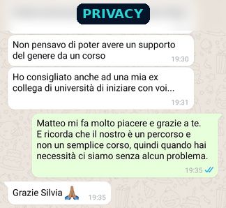 Chat studente Pharma Pro Net (dati oscurati)
