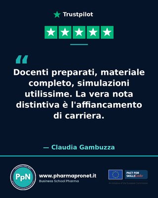Recensione Trustpilot studente Pharma Pro Net
