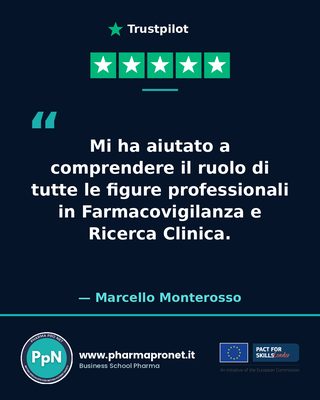 Recensione Trustpilot studente Pharma Pro Net