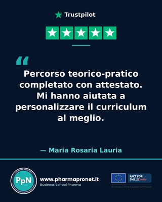 Recensione Trustpilot studente Pharma Pro Net