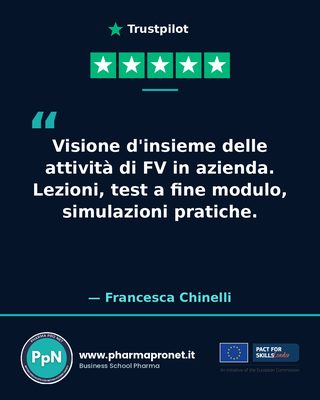 Recensione Trustpilot studente Pharma Pro Net