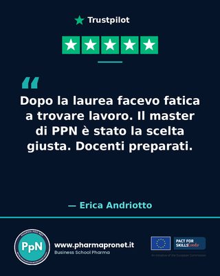 Recensione Trustpilot studente Pharma Pro Net