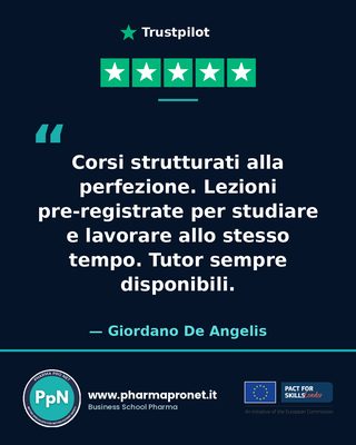 Recensione Trustpilot studente Pharma Pro Net