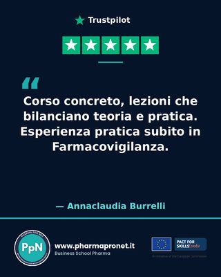 Recensione Trustpilot studente Pharma Pro Net