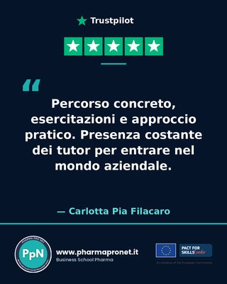 Recensione Trustpilot studente Pharma Pro Net