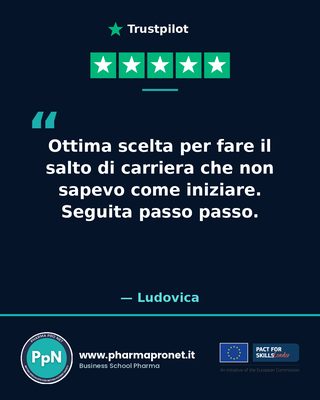 Recensione Trustpilot studente Pharma Pro Net