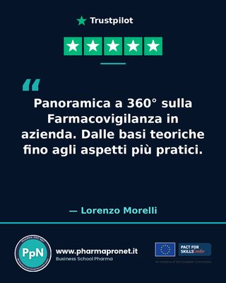 Recensione Trustpilot studente Pharma Pro Net