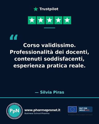 Recensione Trustpilot studente Pharma Pro Net