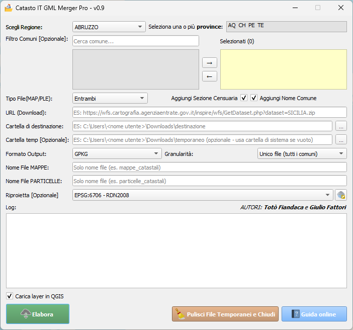 Interfaccia del plugin