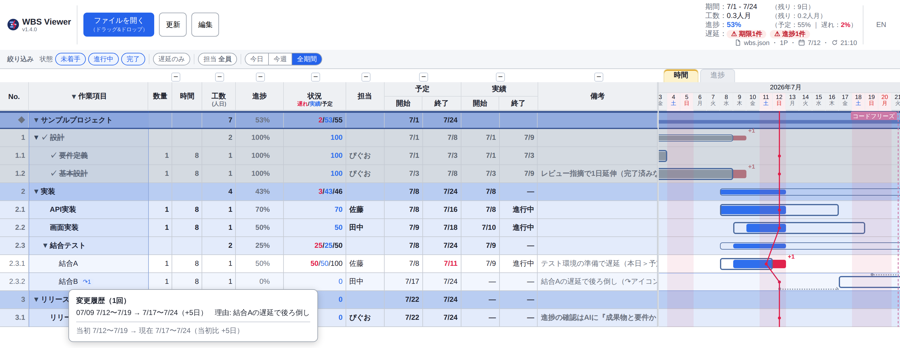 reschedule history