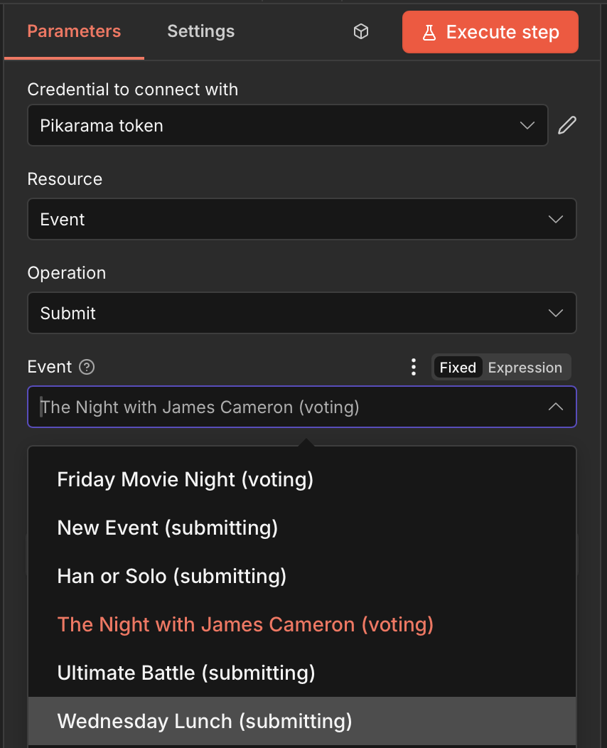 Event Selector