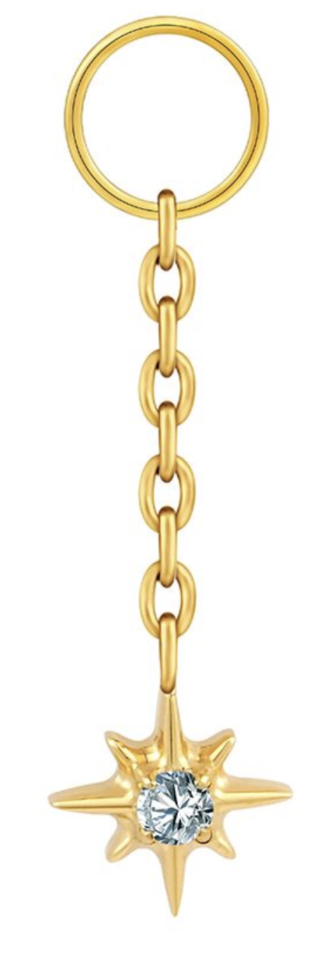 Charm chain & sparkling PVD GOLD