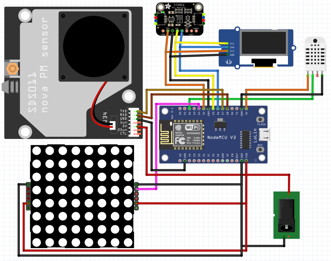 Wire the components like this.