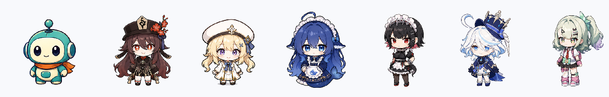 Seven DSH WebUI pets