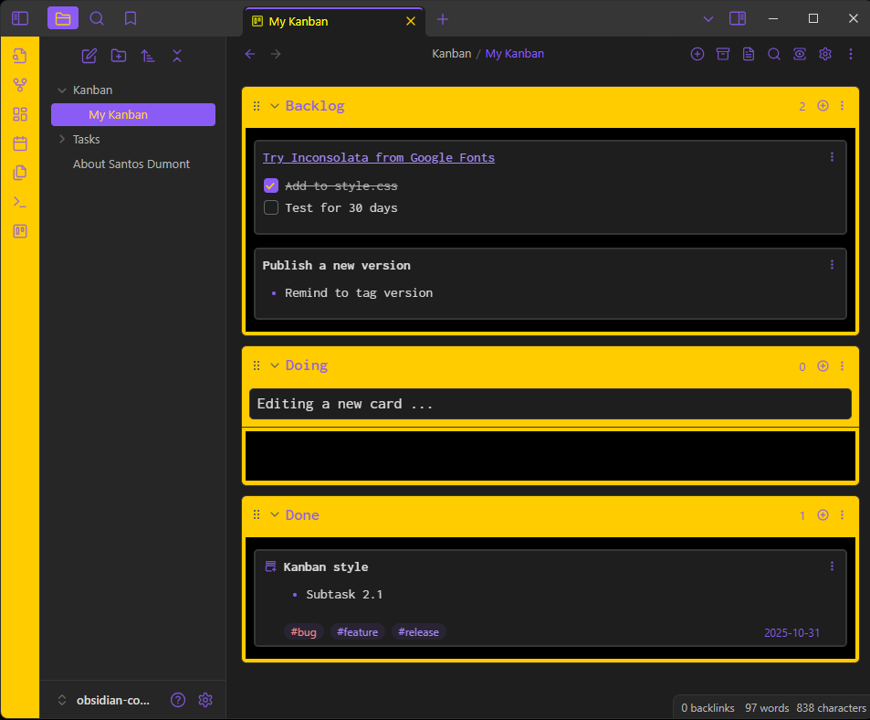 Kanban style