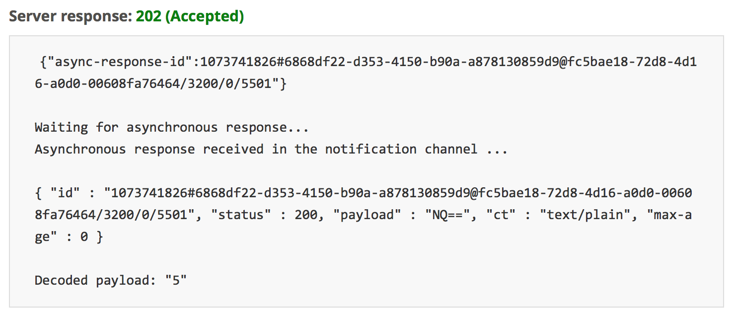 SW2 pressed five times, as shown by the API Console