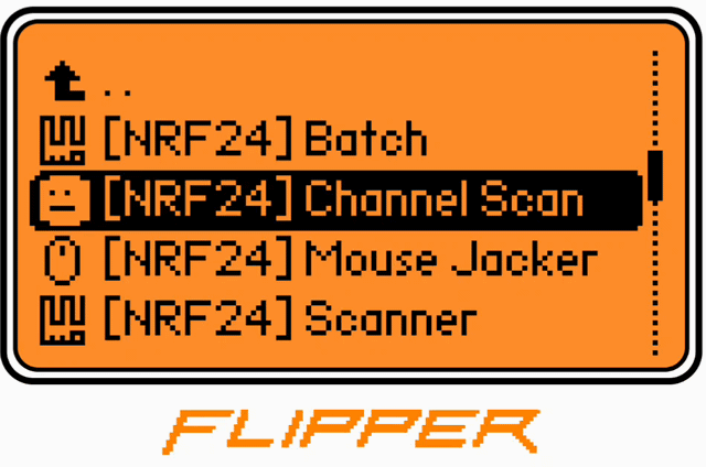 Flipper screen filling with black from the bottom during an nRF24 scan on a dual-chip board
