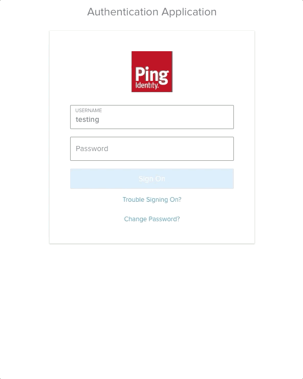 JavaScript Widget for the PingFederate Authentication API