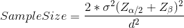 Sample size calculation