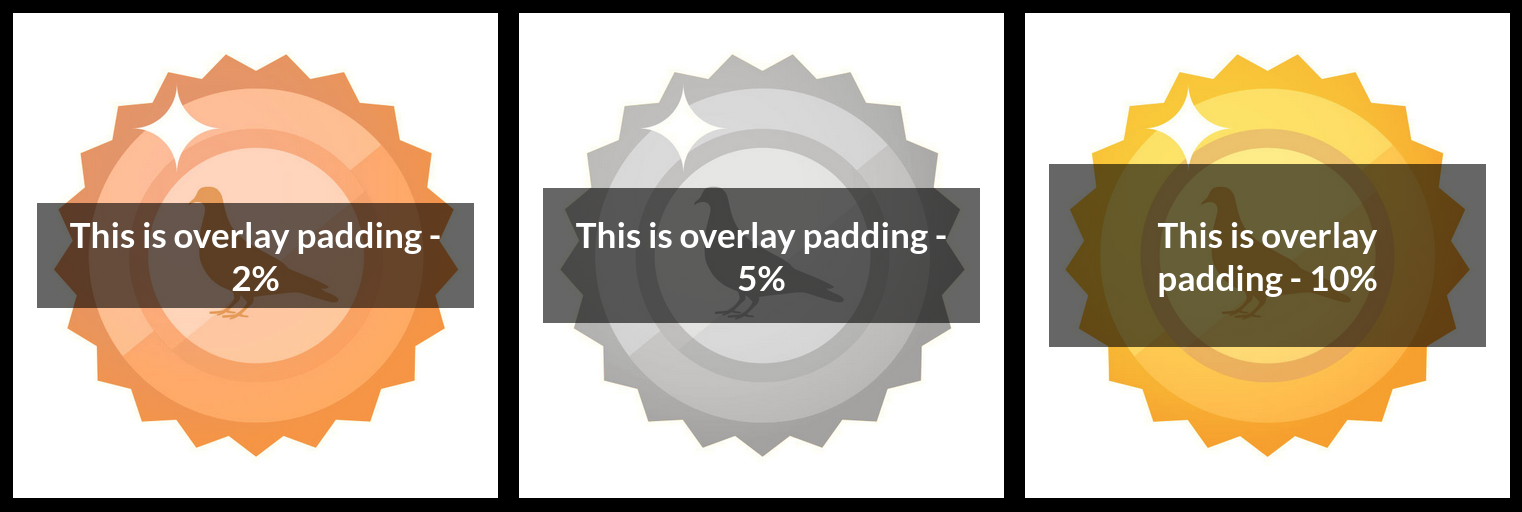 Image of an overlay padding option - 0_percent