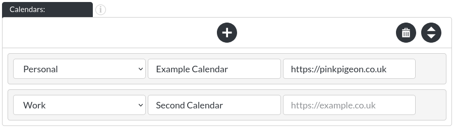 Image of the calendar - hotel bookings module, showing the calendars in website builder