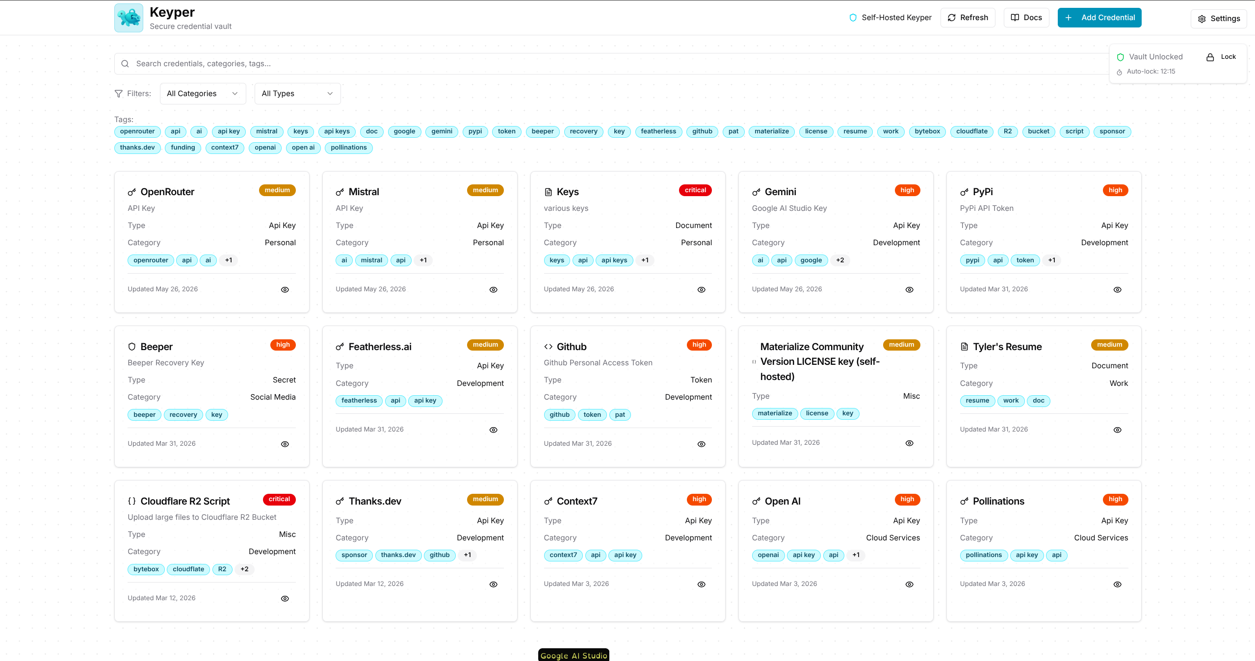 Keyper Screenshot Light Mode
