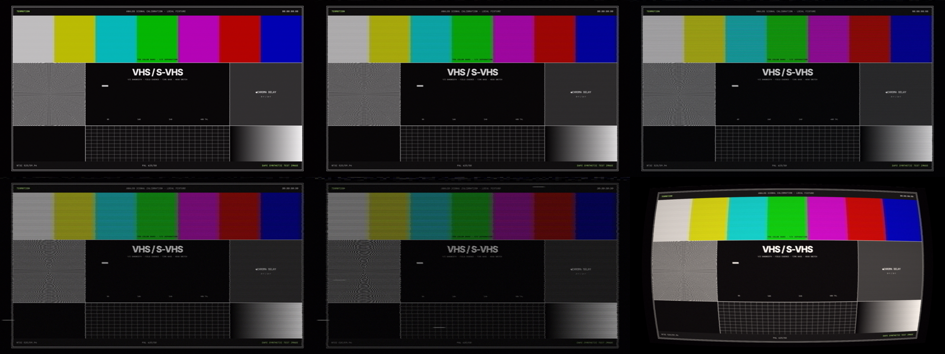 VHS preset calibration sheet