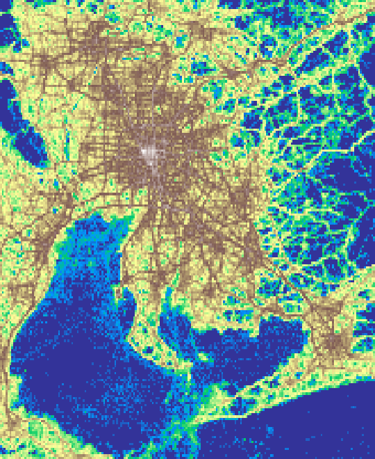 spatial distribution of unique users