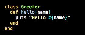 Code highlighting example