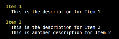 Definition list example